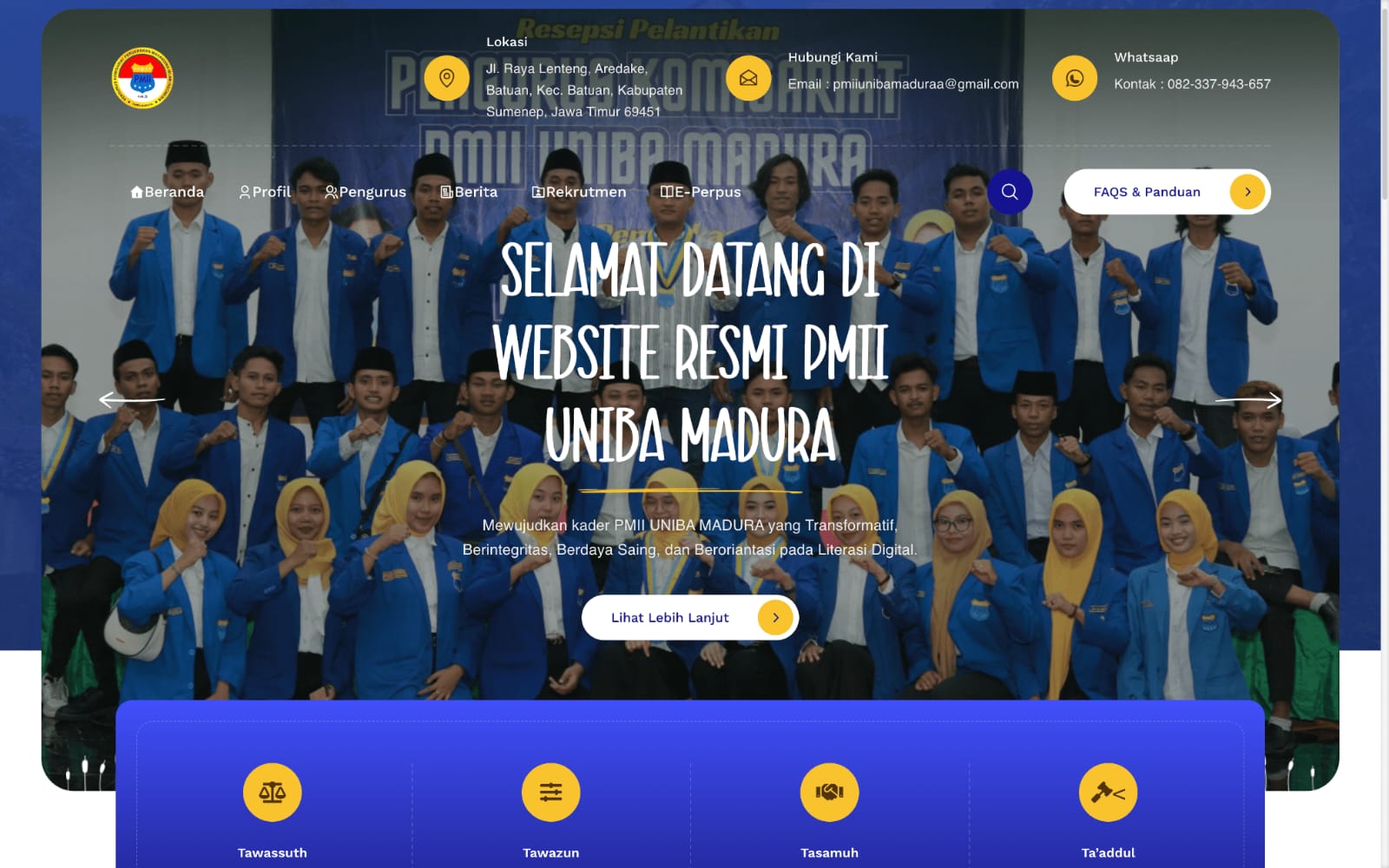 PK PMII UNIBA Madura Luncurkan Website Komisariat Pertama Di Sumenep, Perkuat Digitalisasi dan Profesionalitas Organisasi